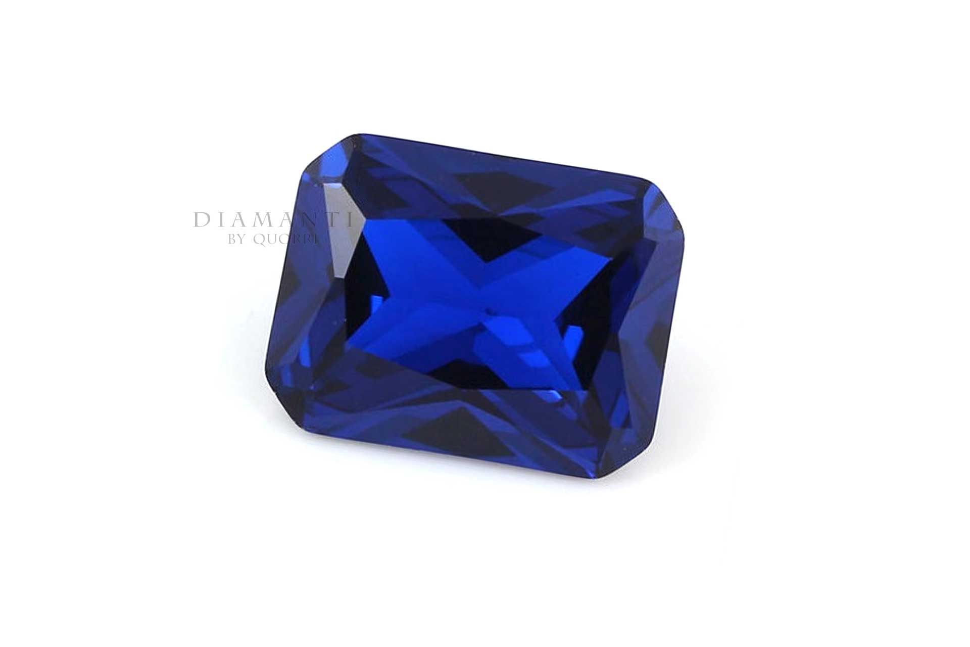 Natual Blue Sapphire 4 Diamanti By Quorri Pure Created Sapphire Blue RadiantCut 5000x