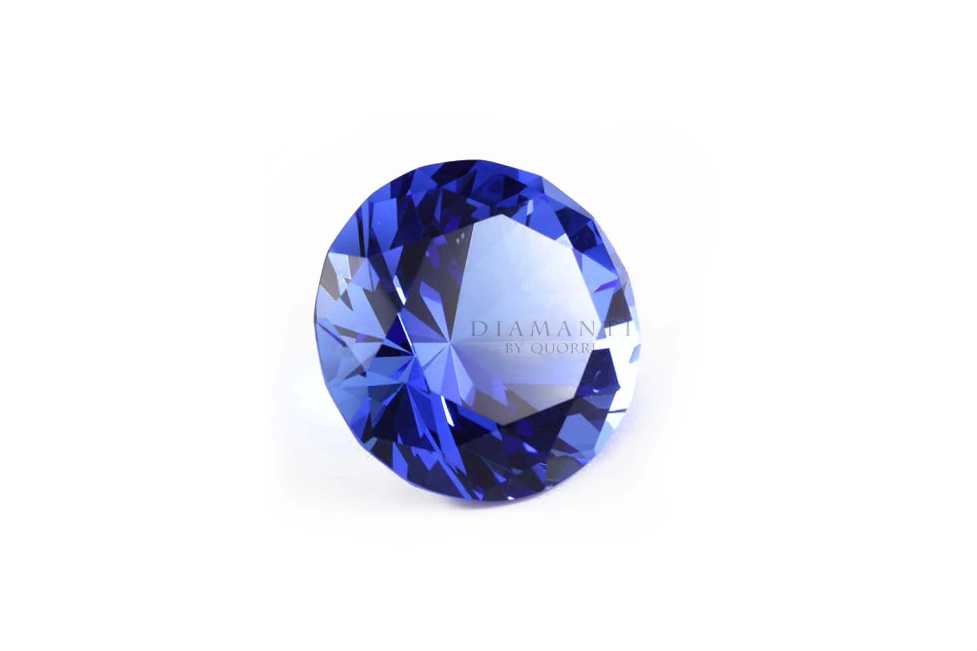 Natual Blue Sapphire 3 Diamanti By Quorri Pure Created Sapphire Blue Round 5000x