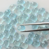 Aquamarin 5x7 Oval cabachon 1 Oval Aquamarin 5x7